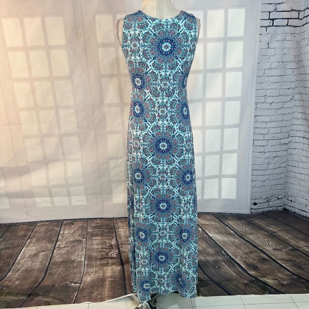 Talbots sleeveless paisley floral jersey maxi dress size small - Picture 5 of 10